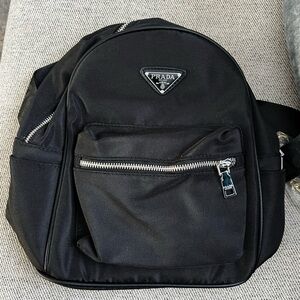Prada Black Backpack unisex  8.5 x 11 x 4 inches approx size new bag